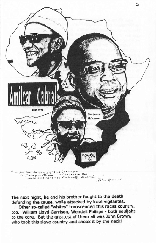 The next night, he and his brother fought to the death defending the cause, while attacked by local vigilantes.  Other so-called "whites" transcended this racist country, too. William Lioyd Garrison, Wendell Phillips - both souljahs to the core. But the greatest of them all was John Brown, who took this slave country and shook it by the neck! 